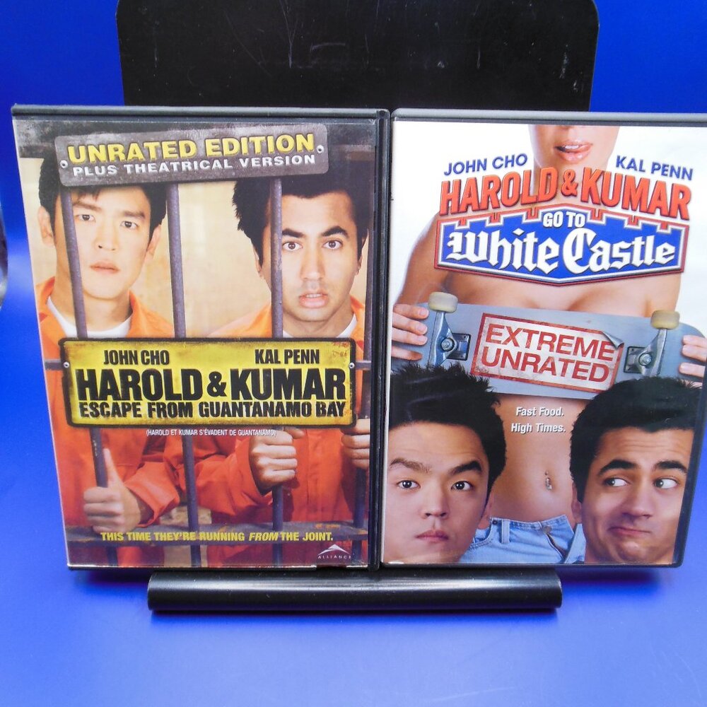 DVDs Lot of 2 Harold and Kumar Escape from Guantanamo Bay and Go To White Castle